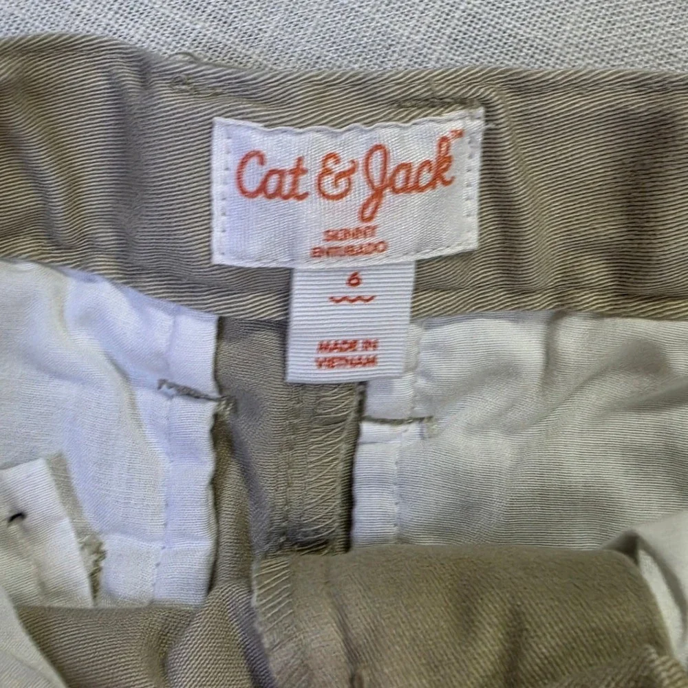Lot of 3 Boys Khaki Chino Pants Size 6 Cat & Jack 365 Kids School Uniform Tan